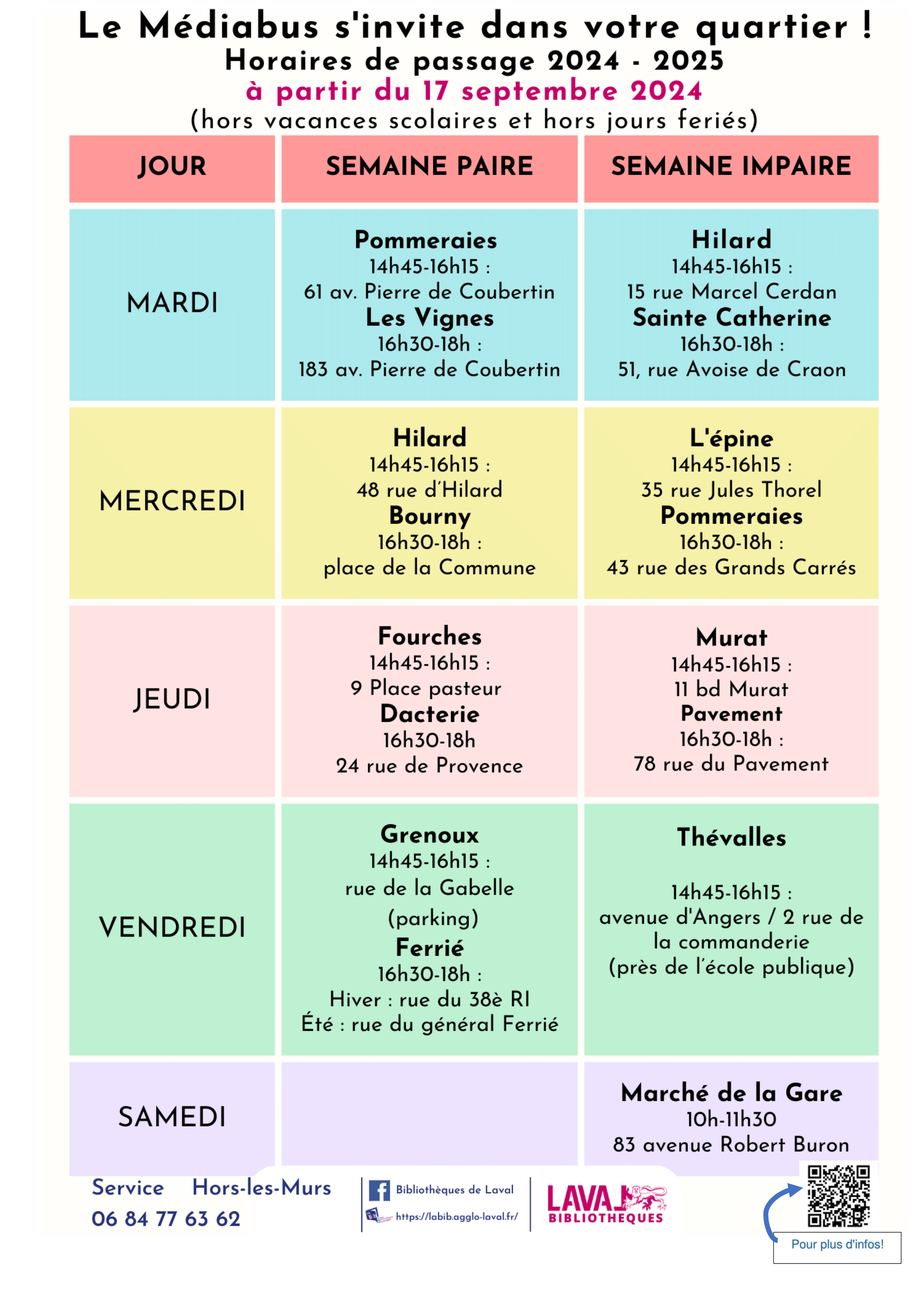 Planning Médiabus 2024 - 2025